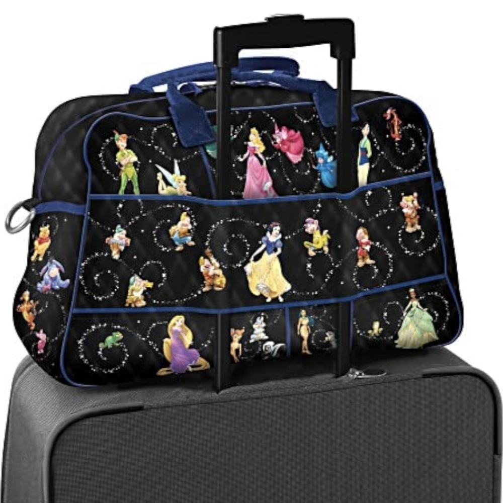 Loungefly Disney Princesses Mickey Minnie Allover Print Blue Tote Shoulder Bag - Picture 4 of 5